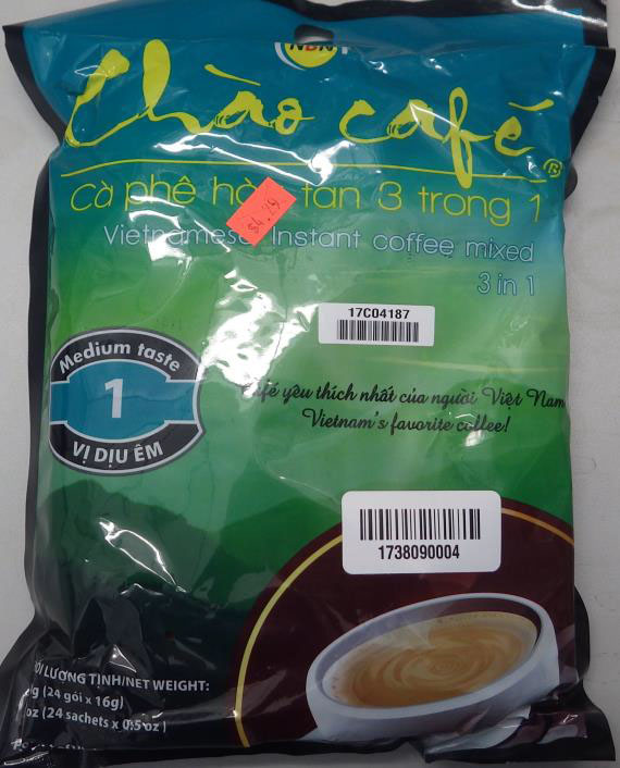 Hong Lee Trading Inc. Issues Allergen Alert on Undeclared Milk Allergens in Chao Café Vietnamese Instant Coffee Mixed 3 in 1